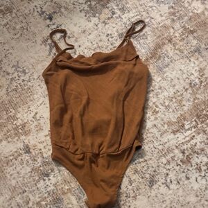 Jlux label Burnt Orange Linen Bodysuit